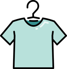 Clothes hanger line icon