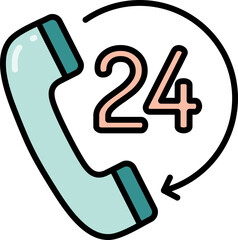 24 hour support line icon