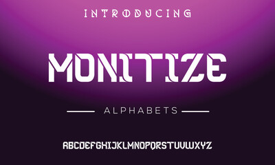 Modern Bold Font. Regular Italic Number Typography urban style alphabet fonts for fashion, sport, technology, digital, movie, logo design, vector illustration