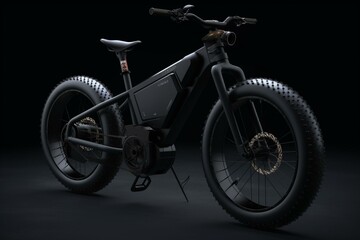 Obraz na płótnie Canvas A digital rendering of an e-bike with a charger. Generative AI