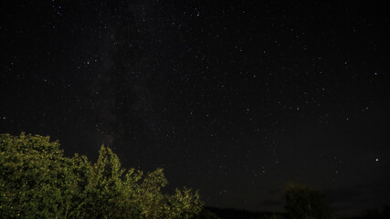Fototapeta na wymiar landscape of the night starry sky