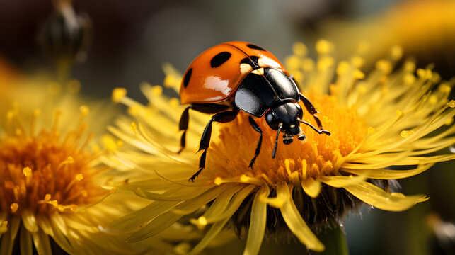 ladybug on flower