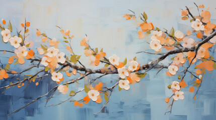 Floral art wall decor, canvas decor, paint on canvas, background