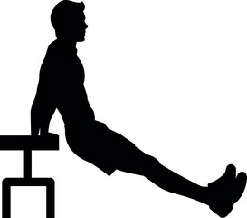 silhouette of a person exercising