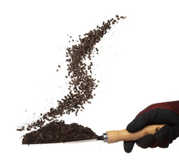 Fertilizer Organic mixed soil fly fall in shovel, tube compost fertilizer soil for planting float...