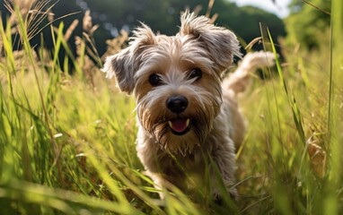Photo of Dog in a grass field