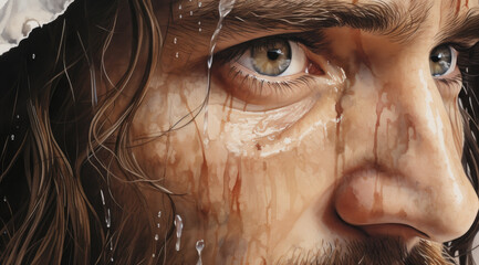 Portrait of Jesus Christ, savior of mankind