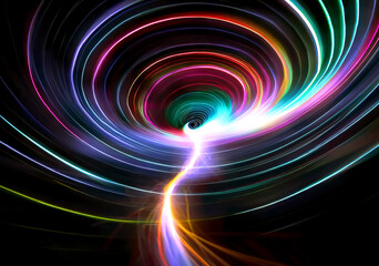 カラフルな光線