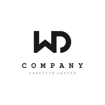 Letter wd monogram logo