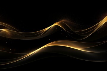 Golden Lines Texture on Black Background