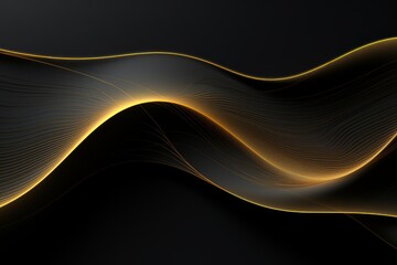 Golden Lines Texture on Black Background