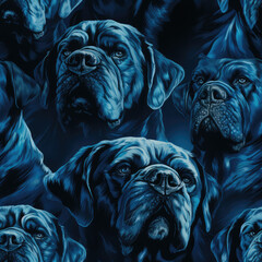 Obraz premium Mastiffs dogs breed animal cartoon repeat pattern