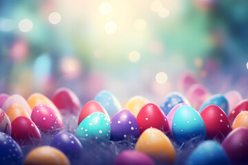 Fototapeta na wymiar Easter Eggs - Easter Rabbit
