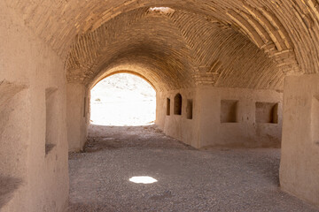 Fototapeta na wymiar Zoroastrians Towers of Silence. Dakhmeh zartoshtian, Yazd Province / Iran