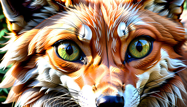 Pastel Nine-Tailed Fox: A Realistic Fantasy Portrait.(Generative AI)