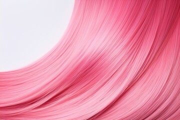 Pink straight hair close-up. Women's long pink hair. Hairdressing treatments