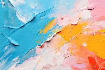 Painting close up of abstract colorful art brushstrokes as background, Fragment of multicolored texture painting. Abstract art background, AI Generated