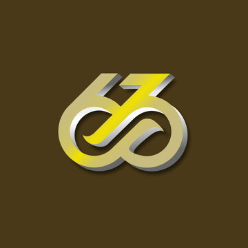 vector is monogram number 6 and 3. Infinity, elegant and unique.