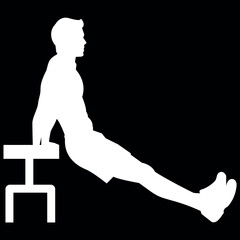 silhouette of a person exercising