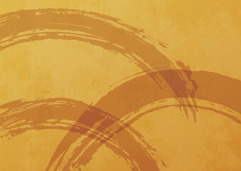 筆ラインと黄金の和背景