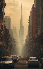 City Street View - A World Class City's Skyline