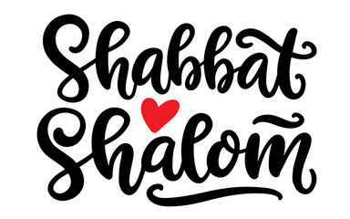 Shabbat Shalom Lettering Inscription Calligraphy - obrazy, fototapety, plakaty