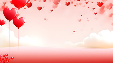 Set of Air Balloons. Bunch of red color heart shaped foil balloons isolated on white background. Love. Holiday celebration. Valentine's Day party decoration. Metallic red Heart air balloons