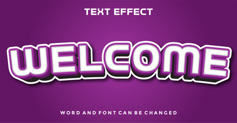 Welcome editable text effect