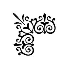 Corner border vector decoration