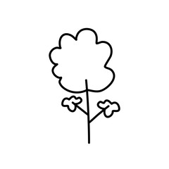 Tree Doodle Cartoon Lineart