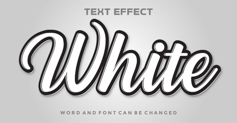 White editable text effect