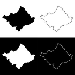 Ngozi province map, administrative division of Burundi.