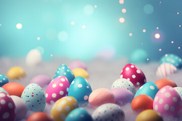 Fototapeta na wymiar Easter Rabbit - Easter Eggs