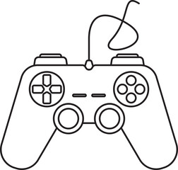 wired joystick video game controller icon