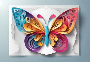 butterfly, butterfly on a paper