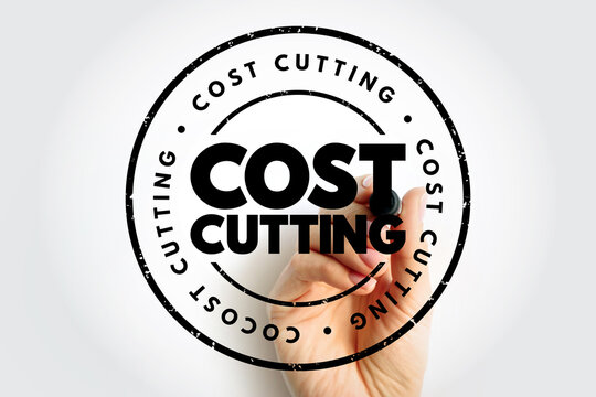 Cost Cutting - process used by companies to reduce their costs and increase their profits, text concept stamp