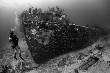 diver and wreck