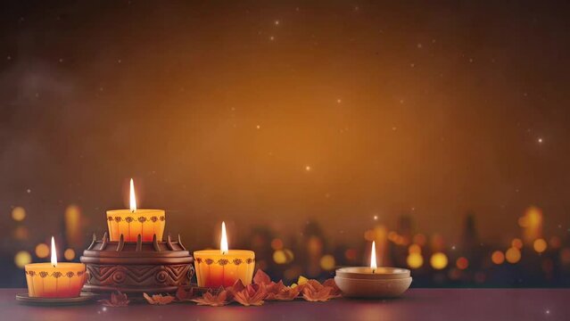 diwali festive of light celebration background animation for social media story. seamless looping time-lapse virtual video animation background.