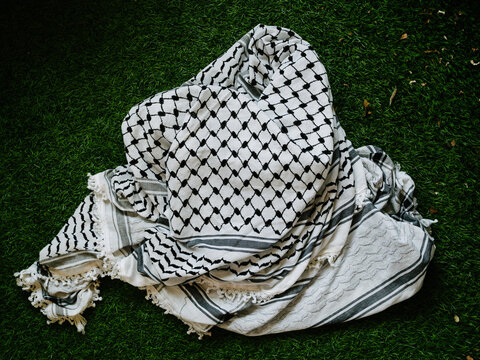 Symbol. Typical scarf of the Palestinian people. kufiya.