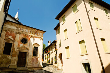Il centro storico di Conegliano Veneto, in provincia di Treviso. Veneto, Italia