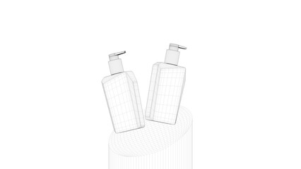 Cosmetic Container_Wireframe
( 3D Model , 3D Rendering , 3D Illustration )