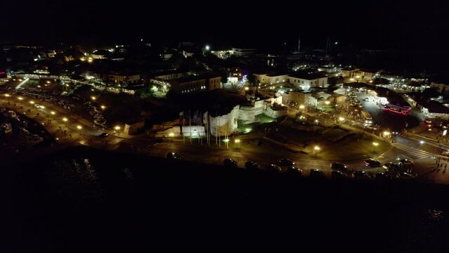 Nesebar  nocą , widok starego miasta.Bulgaria.