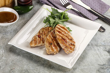 Grilled turkey breast fillet steak
