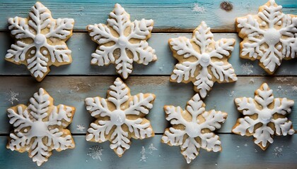 雪の結晶の形のおしゃれなクッキー