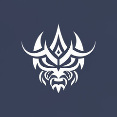 dog tribal tattoo logo icon flat concept vector design