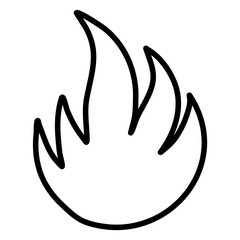 Fire Vector Icon Lineart