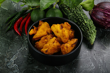 Indian cuisine - paneer pakora cheese