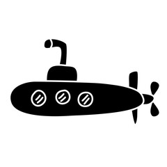 submarine cartoon Icon vector 