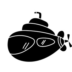 submarine cartoon Icon vector 