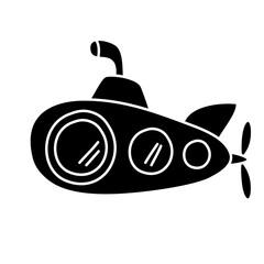 submarine cartoon Icon vector 